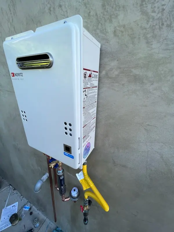 Tankless water heater installation for Rehak homes